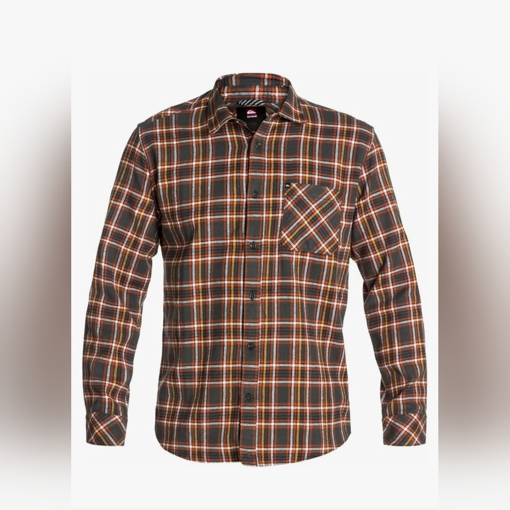 Quicksilver Plaid Long Sleeve Button Down Shirt